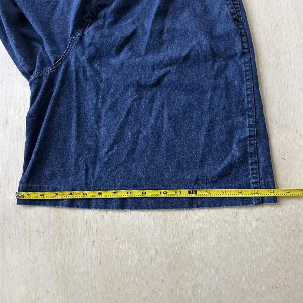 Vintage 70s Sears Denim Culotte Shorts Womens 16 28W Blue Pleated Pockets USA